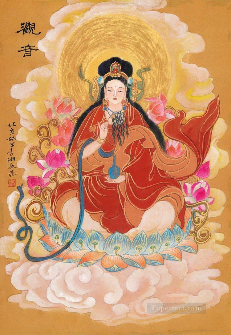 Guan Yin Chinese Buddha Buddhism Oil Paintings